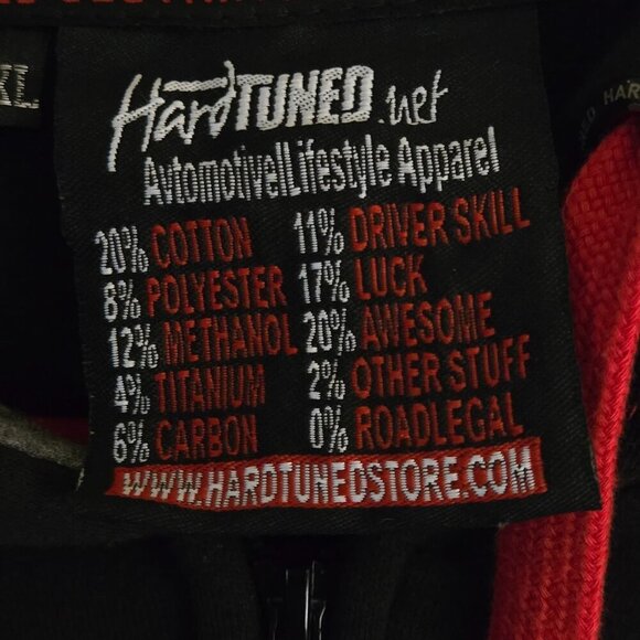 Hardtuned Mitsubishi Evolution Hoodie All Over Graphic Black Logo Size XXL - Picture 12 of 13